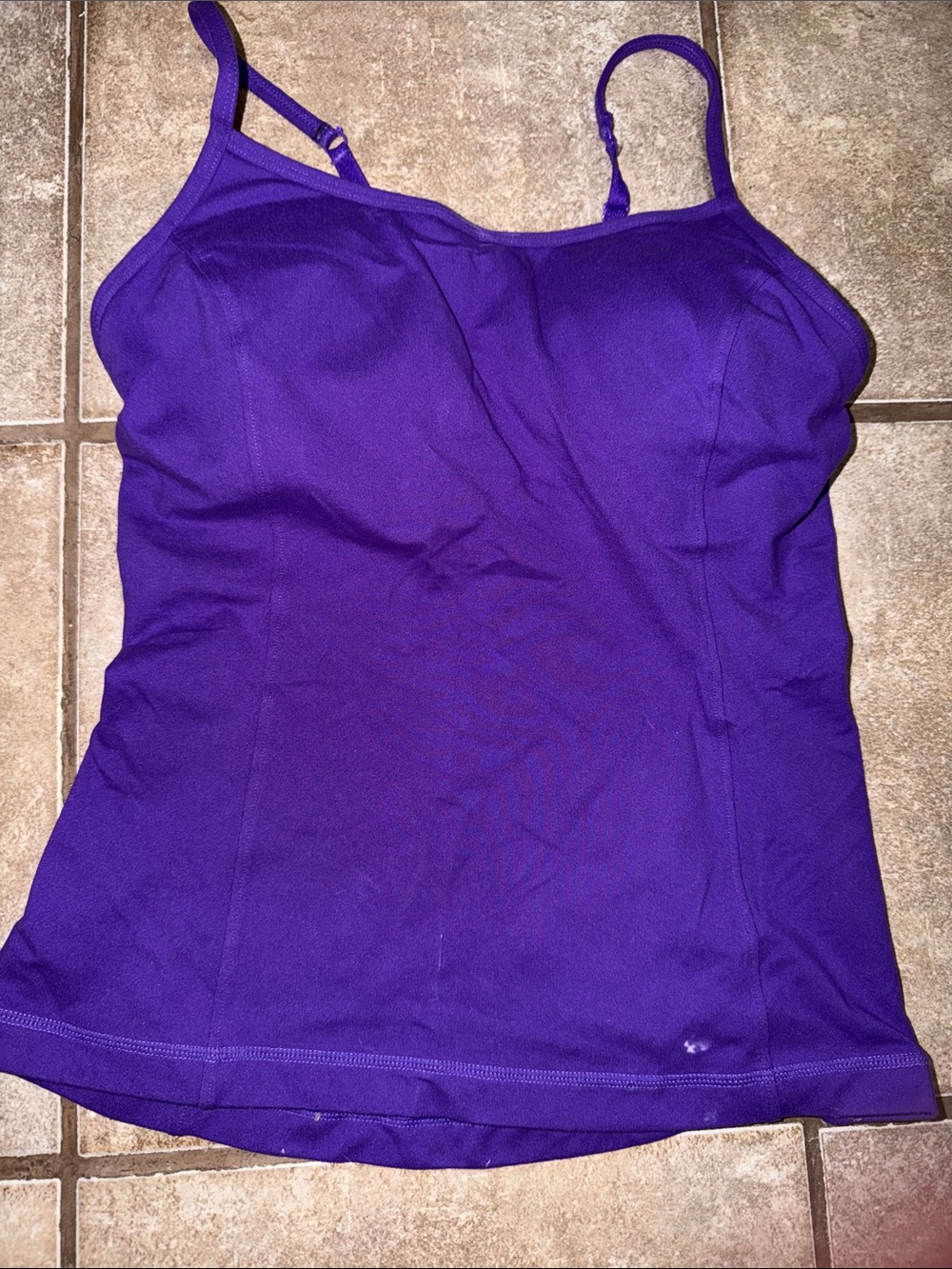 Purple Women’s Built-In Bra Cami Tank Top